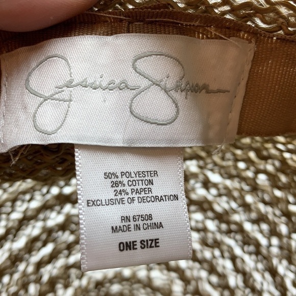 Jessica Simpson Tan hat With Bow - one size fits all. HT0090 - Picture 5 of 6